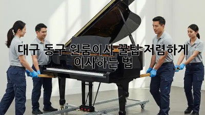 대구 동구 원룸이사 꿀팁🍯 저렴하게 이사하는 법!