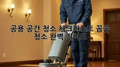 공용 공간 청소 체크리스트: 꼼꼼 청소 완벽 가이드
